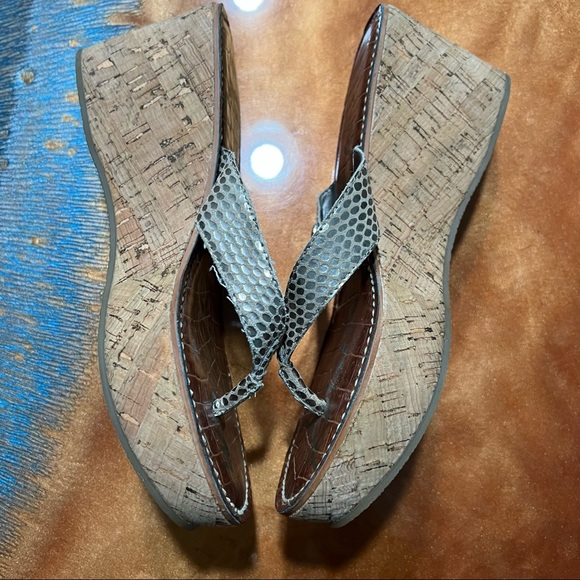 Sam Edelman Romy Platform Cork Wedge Flip Flop Sandals - Picture 4 of 9